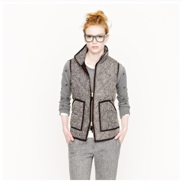 J. Crew Herringbone Quilted Vest