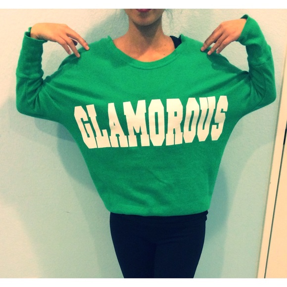 Green "GLAMOROUS" Sweat Shirt