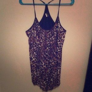 Sparkle cheetah print racer back top The Buckle