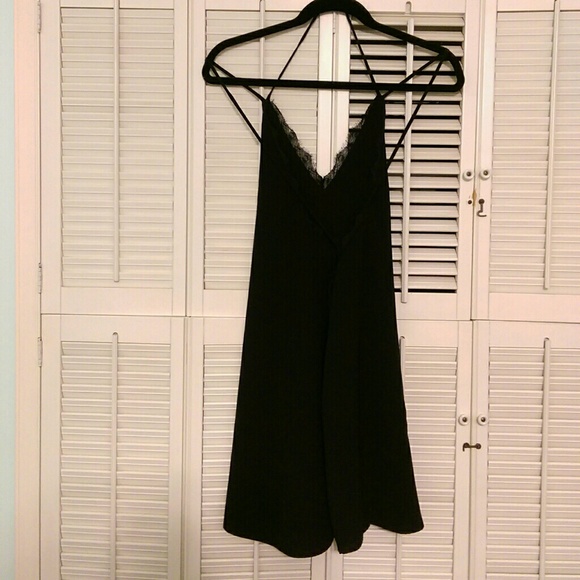 Black lace trimmed dress