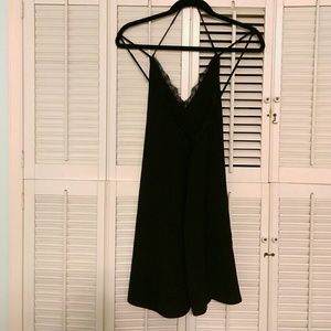 Black lace trimmed dress