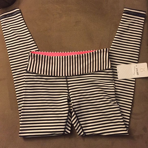 NWT Lululemon striped wunder under pant sz8 RARE