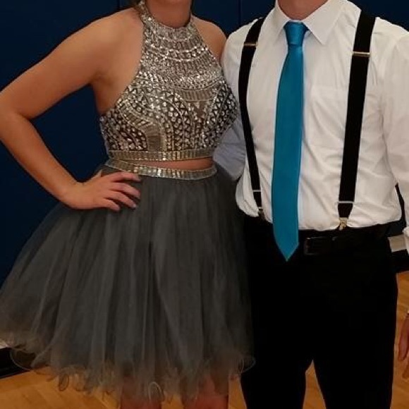 2 piece Rachel Allen Homecoming Dress - Picture 1 of 4
