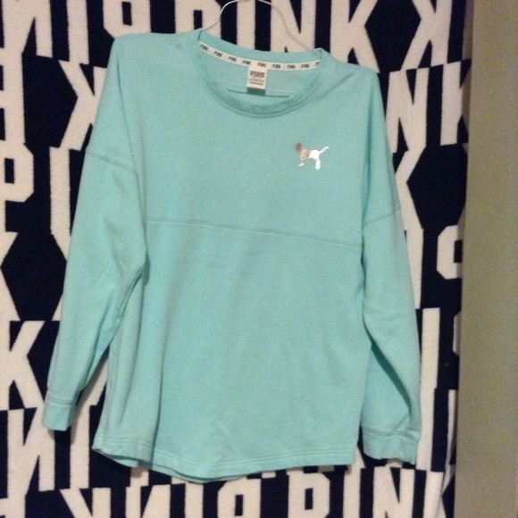 Victoria Secret Teal color crew neck size Medium - Picture 2 of 3