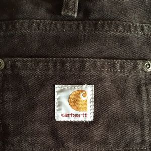 NWOT~CARHARTT DARK BROWN DUNGAREES