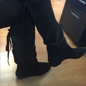 Chloe black suede boots