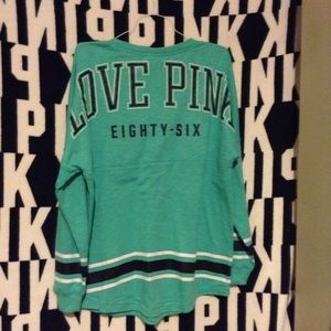 Victoria Secret teal crewneck size Large