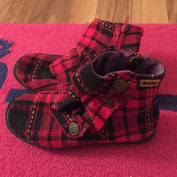 Plaid booties