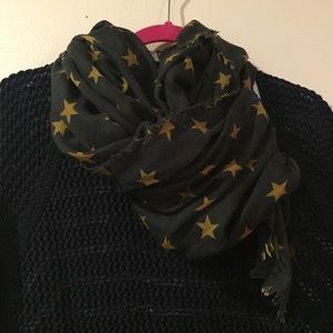 Scarf - Navy with Gold Stars