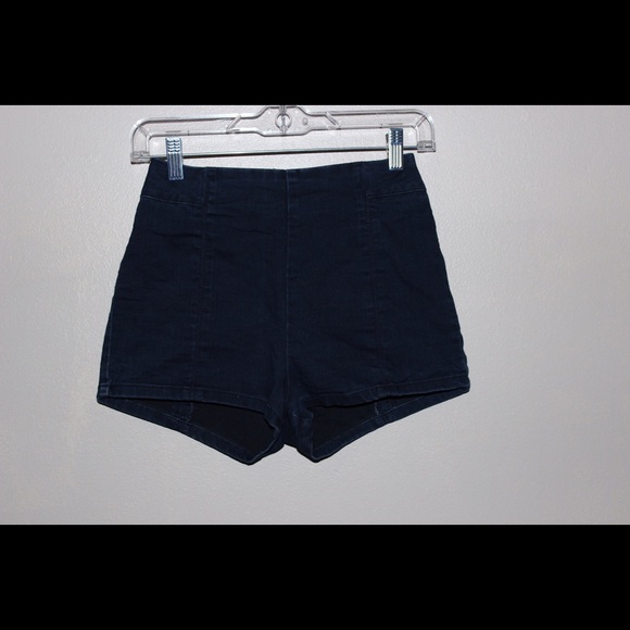 High waisted jean shorts