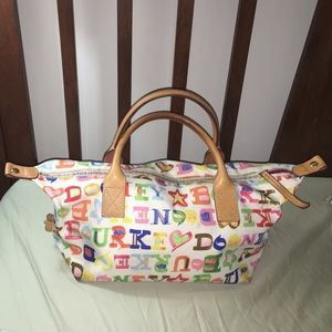Dooney & Bourke White Multicolor Satchel Handbag