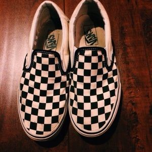 Checkered vans men's 7