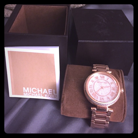 Brand-new rose gold Michael Kors watch crystals