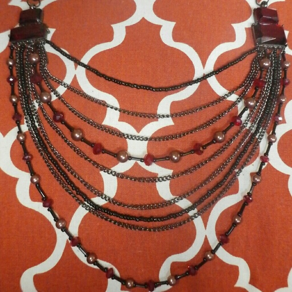Jewelry - Gorgeous Red Jewel Layer Necklace