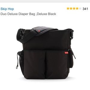 Skip Hop Duo Deluxe Black diaper back used 1 week