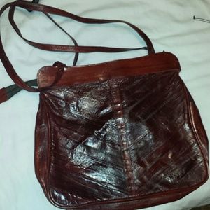 Genuine Eel skin tote bag