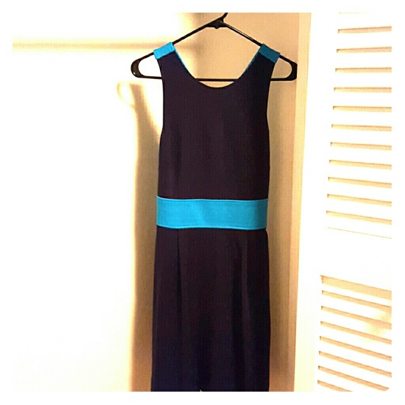 Navy and aqua Banana Republic dress - Picture 1 of 3