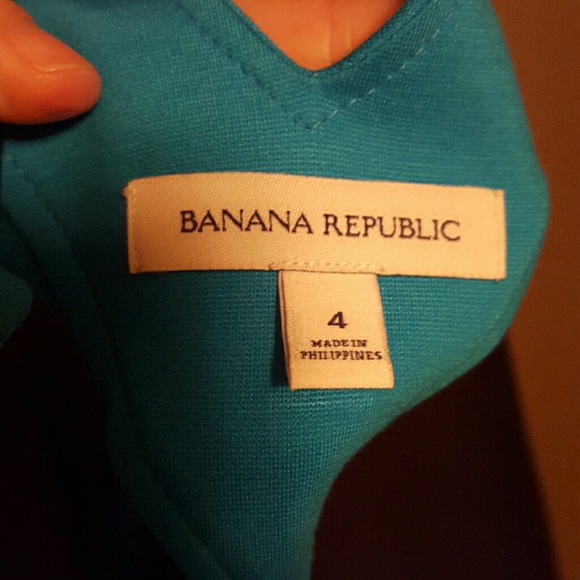 Navy and aqua Banana Republic dress - Picture 3 of 3