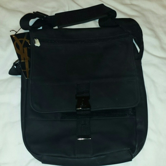 YVES SAINT LAURENT "messenger bag sling black tote
