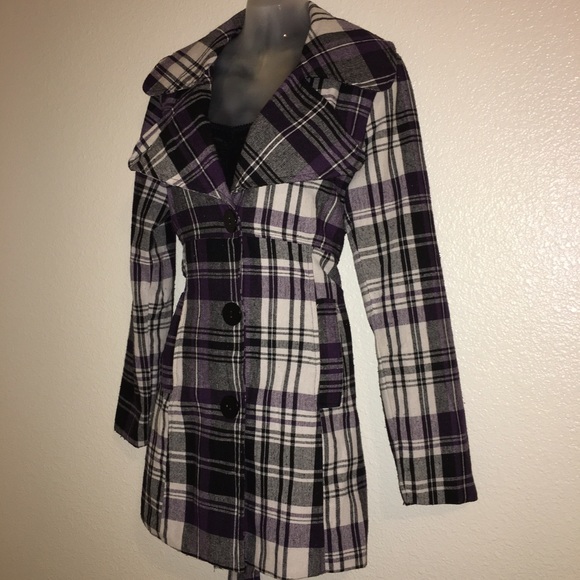 Plaid Trench Coat