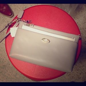 REDUCED - Grey Birch / Chalk Clutch NWT