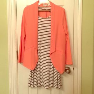 Apricot Flowy Blazer || Miss Love