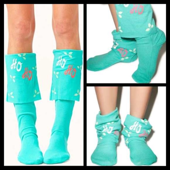 SOLD Ho Ho Ho Printed Socks - Picture 3 of 4