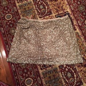 Gold sequin skirt