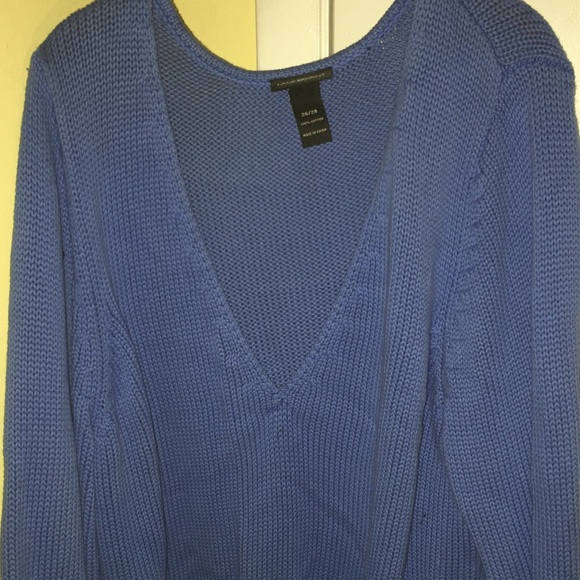 Plus blue cable knit sweater. Size 26/28.