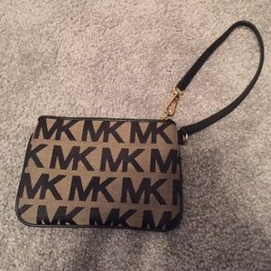 brand new michael kors monogram wristlet