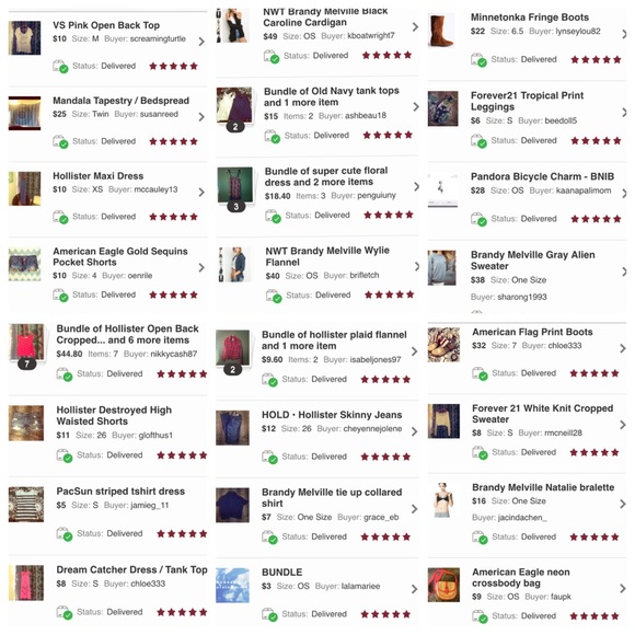 5 star ratings - shop with confidence ☺️