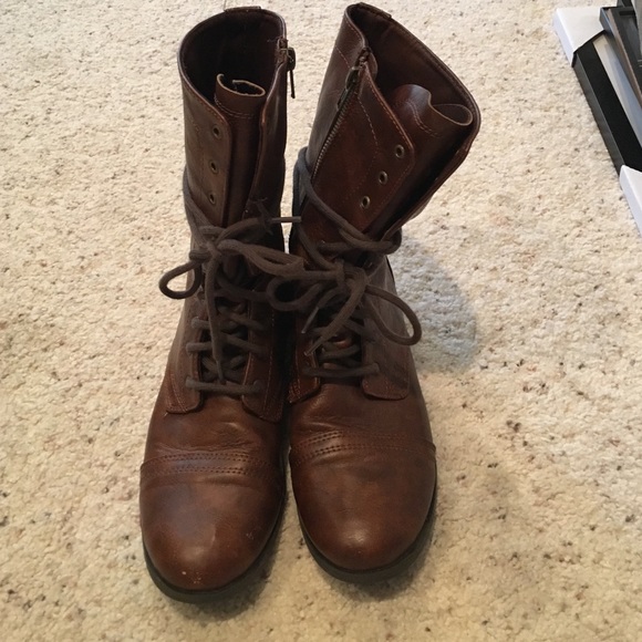 Target Brown Leather Combat boots