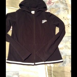 Black and white nike zip up