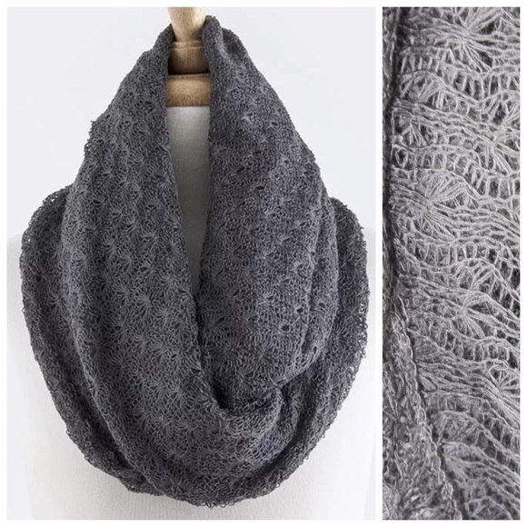 Boutique Accessories - ‼️ LAST CALL PRICE FIRM‼️ 
Gray Crochet Infinity Scarf