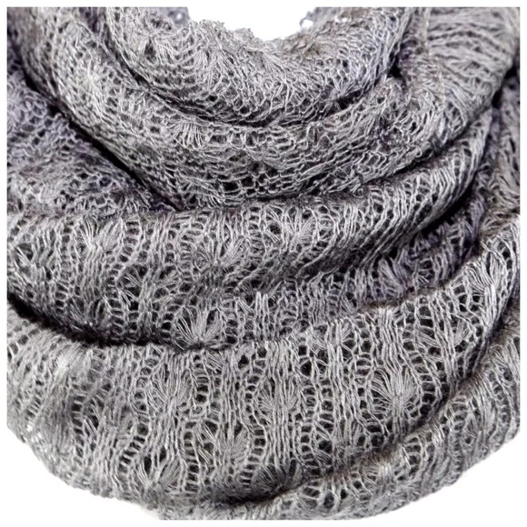 ‼️ LAST CALL PRICE FIRM‼️
Gray Crochet Infinity Scarf - Picture 4 of 4