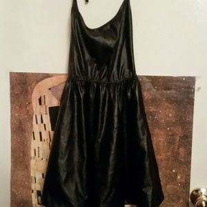 American Apparel Vegan Leather Figure Skater Dress