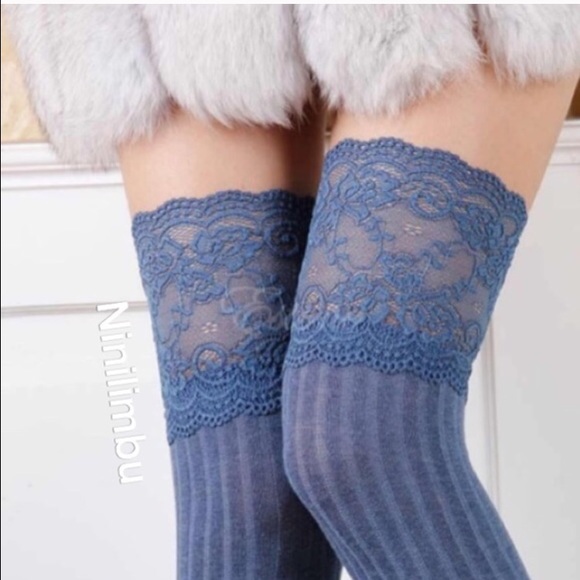 Vanity knit thigh high socks