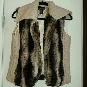 Cynthia Rowley faux  fur vest NWOT