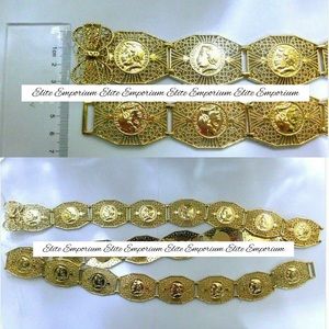 Gold Plated Coin Waist Belt
