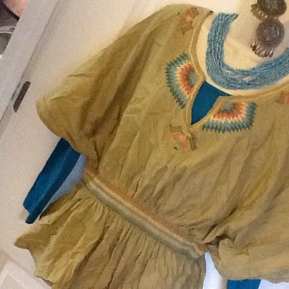 Boho Native Embroidered Tunic Top