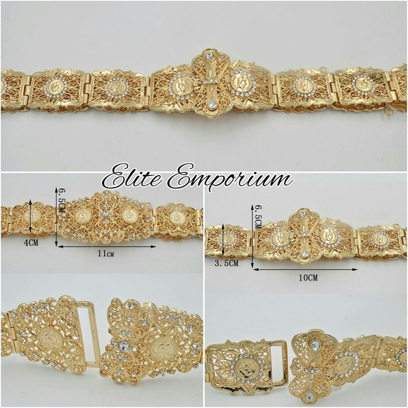 Gold Plated Coin Waist Belt