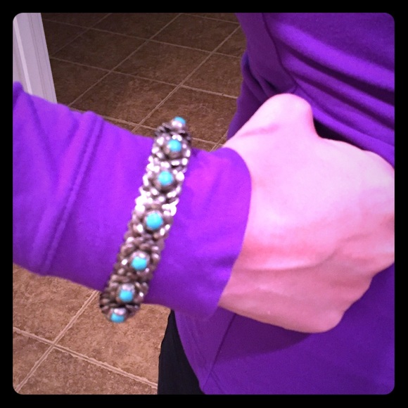 Vintage one of a kind turquoise bracelet