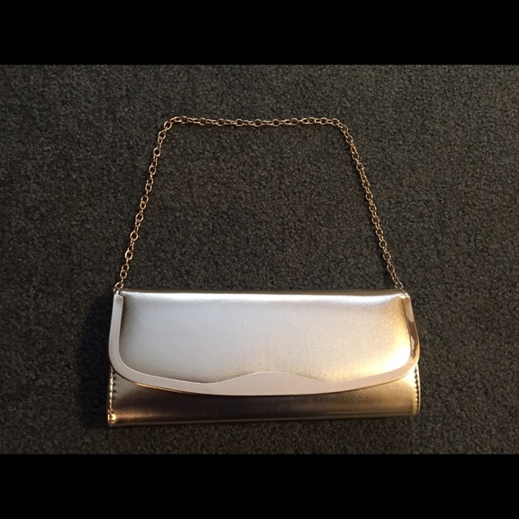 ALDO gold clutch