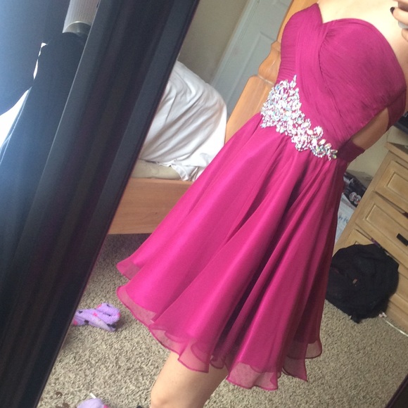 Raspberry Homecoming Dress