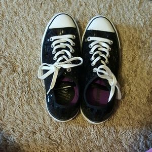 Black Sequin Converse