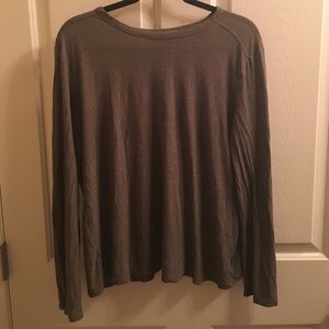Olive green long-sleeved tee, T by Alexander Wang