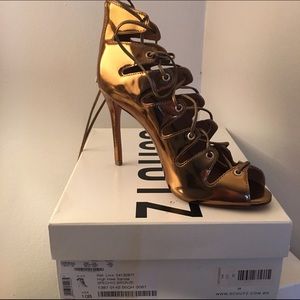 Schutz bronze sandal