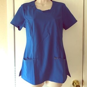Royal blue scrub top