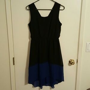 Black and Blue sleeveless dress