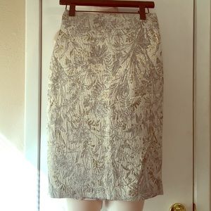Silver and gold pencil skirt
